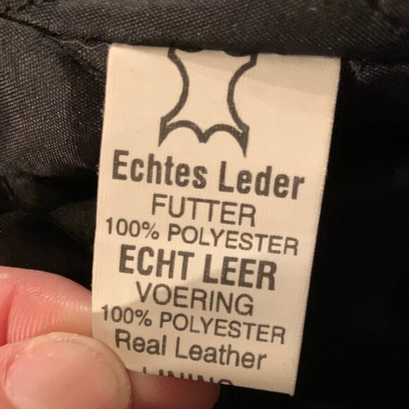 Eagle Leather Black Motorcycle Biker Jacket Coat Mens Size 56 Vintage Unisex - Picture 6 of 9